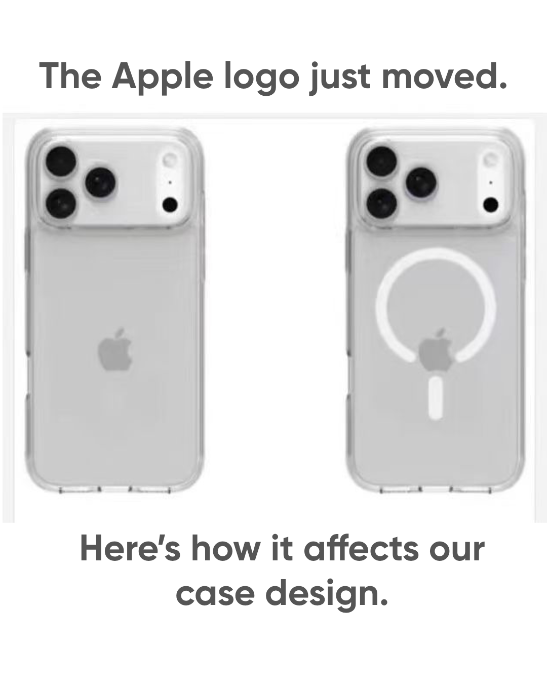 Why the Apple Logo Looks Different on Your iPhone 17 Pro Case  CASER LONDON