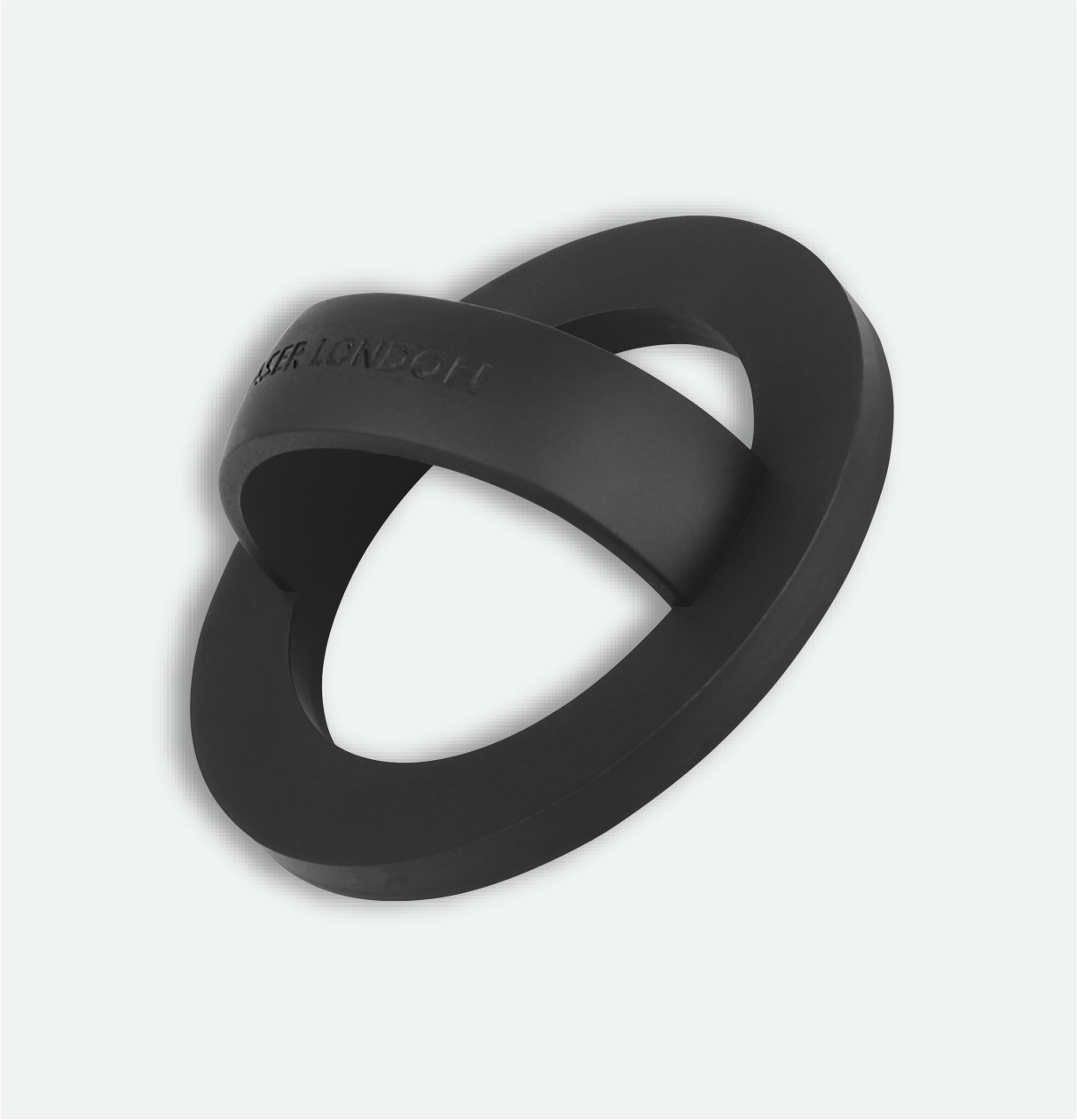 Premium black magnetic liquid silicone phone grib