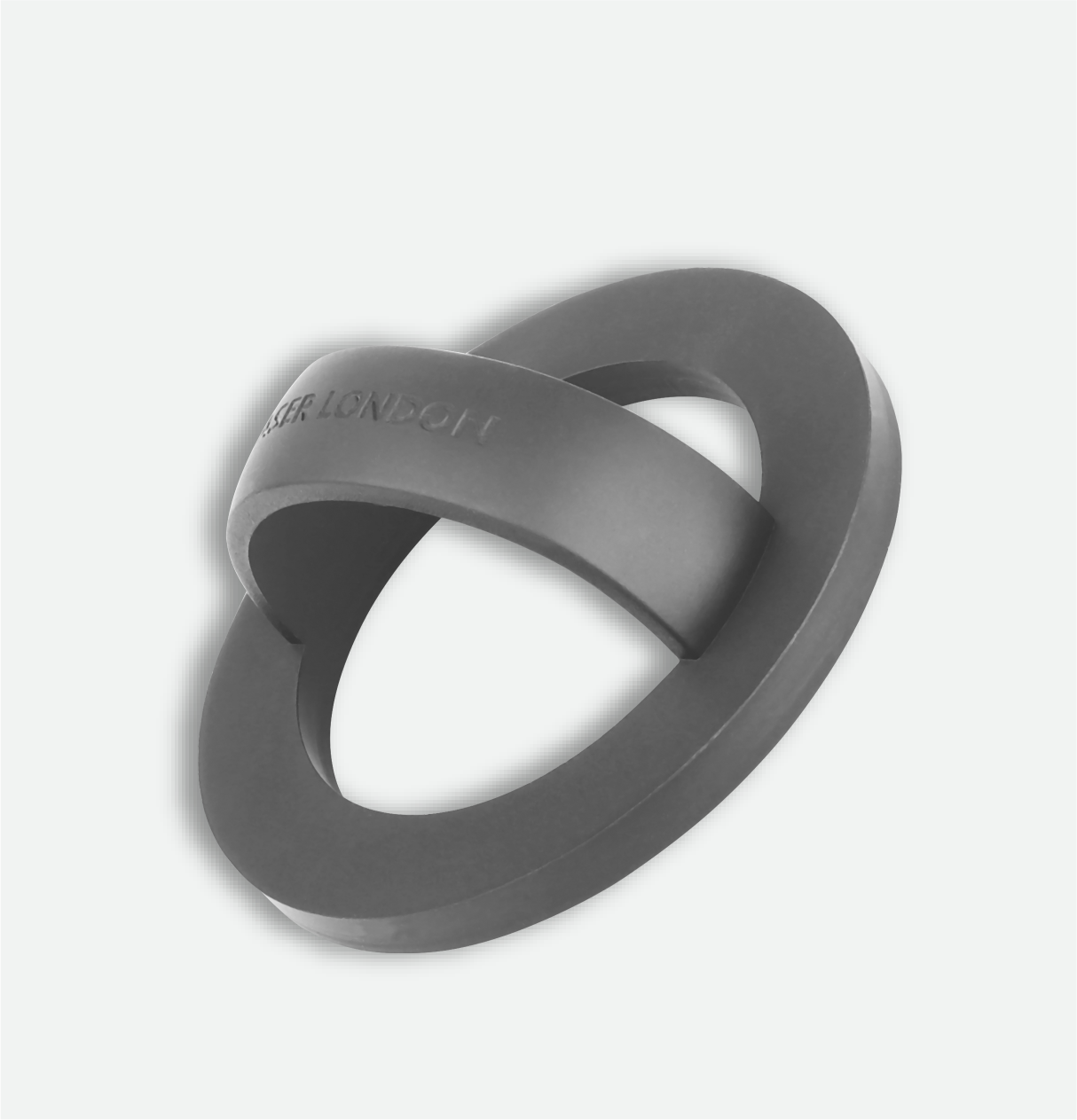 Premium grey magnetic liquid silicone phone grib