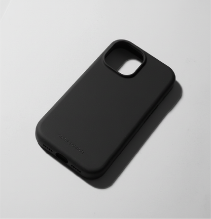 Black liquid silicone iphone 16 pro case with magafe charging ring