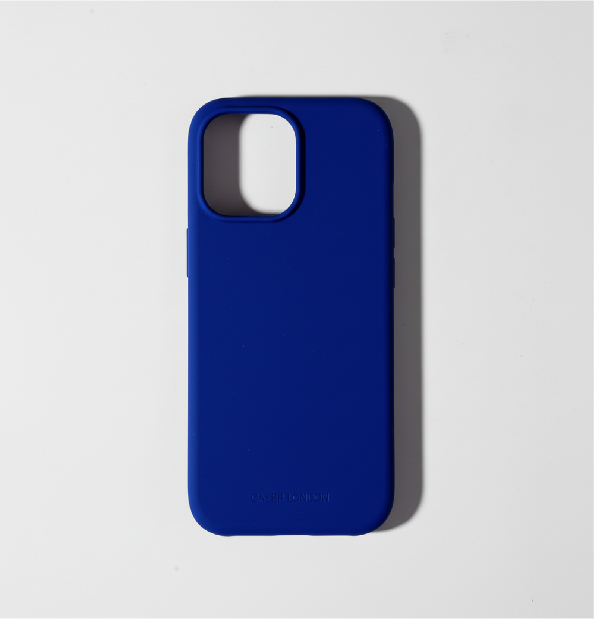 Blue liquid silicone iphone 16 pro case with magafe charging ring