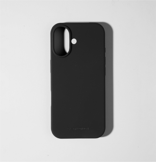 CASER LONDON black liquid silicone iphone 17 case with magafe charging ring