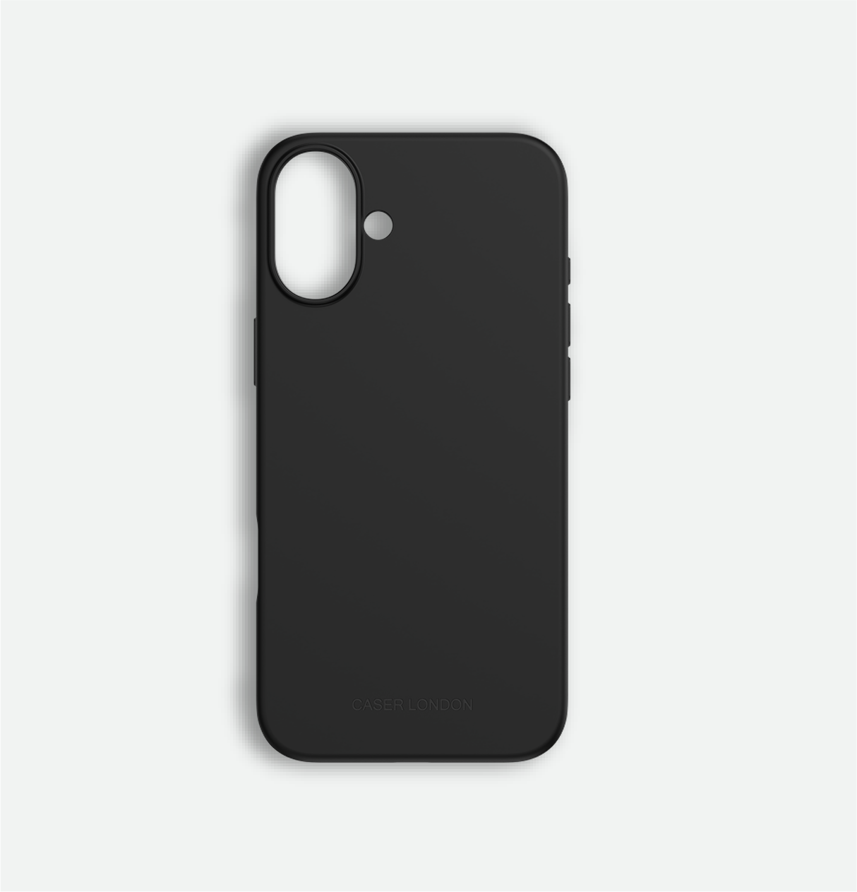 Black liquid silicone iphone 17 case with magafe charging ring
