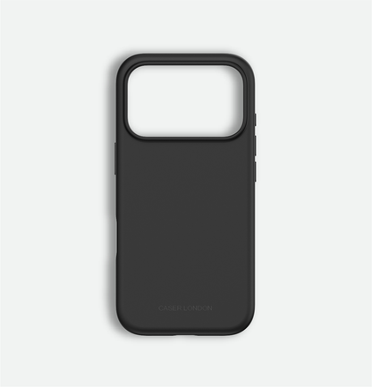 Black liquid silicone iphone 17 pro case with magafe charging ring