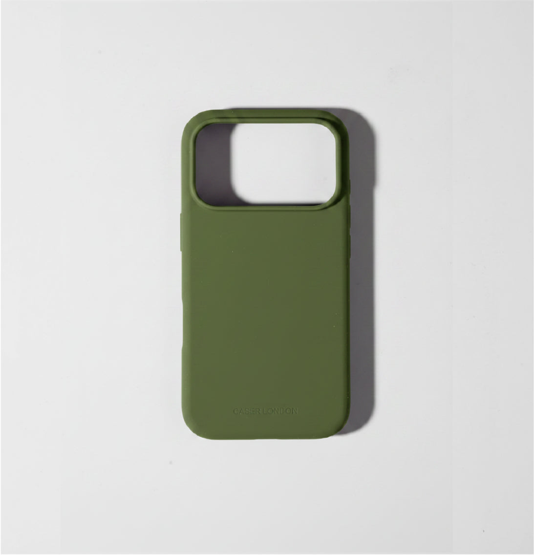 Green liquid silicone iphone 17 pro case with MagSafe charging ring