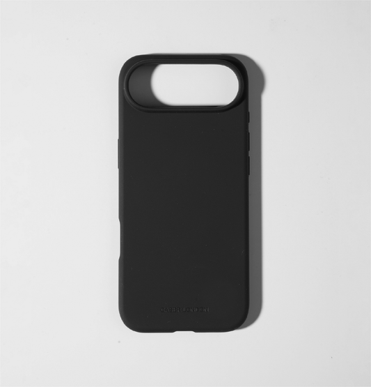 CASER LONDON black liquid silicone iphone air case with magafe charging ring