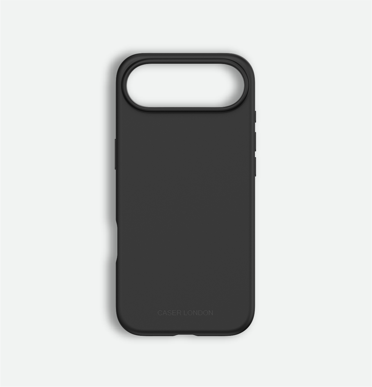 Black liquid silicone iphone air case with magafe charging ring