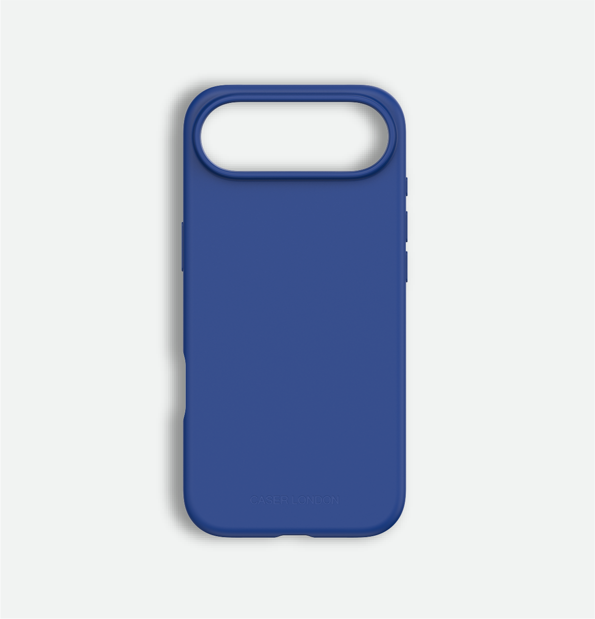 Blue liquid silicone iphone air case with magafe charging ring