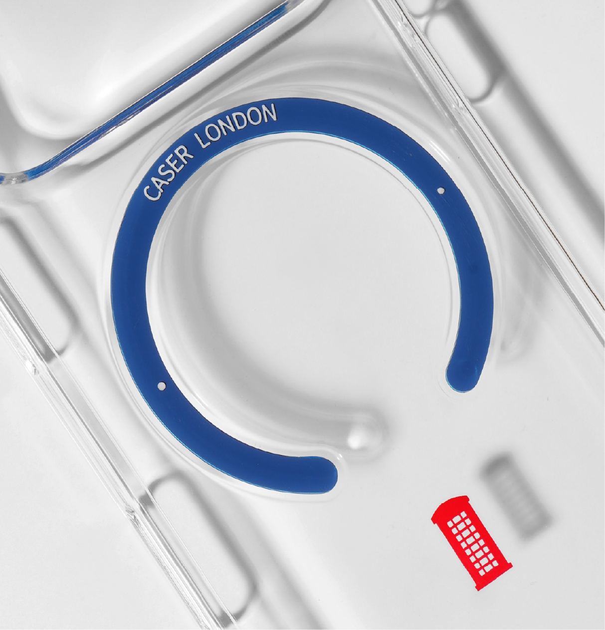 Clear_iphone_17_pro_case_with_telephone_box_icon_and_blue_magsafe_charging_ring